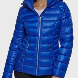 Guess Women's Electric Blue Puffer Coat